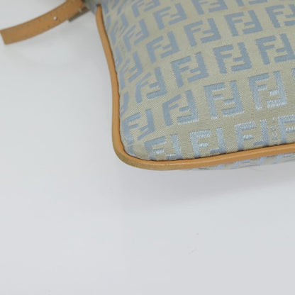 Fendi Vintage Flat Crossbody Bag Zucchino Canvas, BLUE, CANVAS, Shoulder bag
