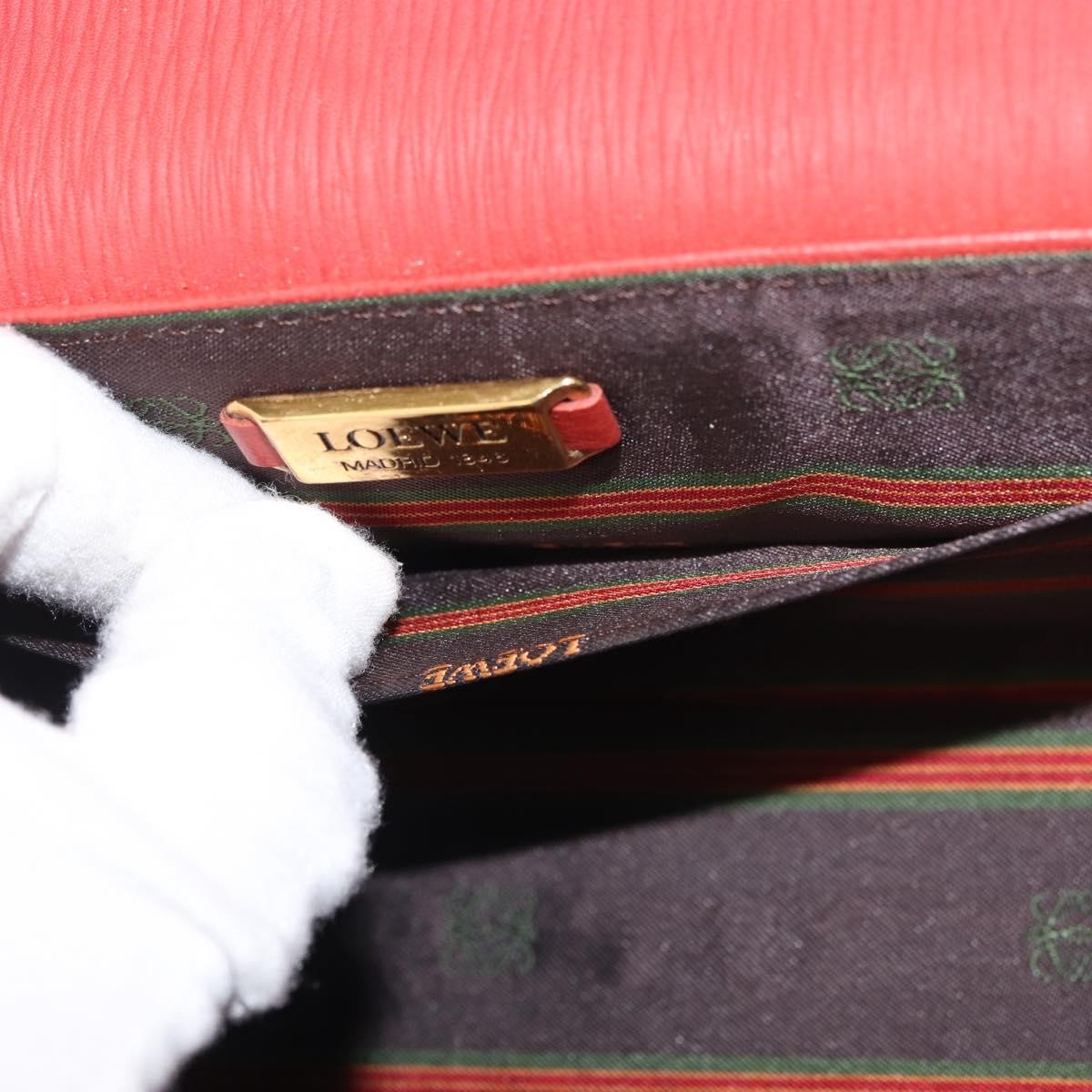 Loewe Vintage Velazquez Top Handle Bag Leather, RED, LEATHER, Handbag