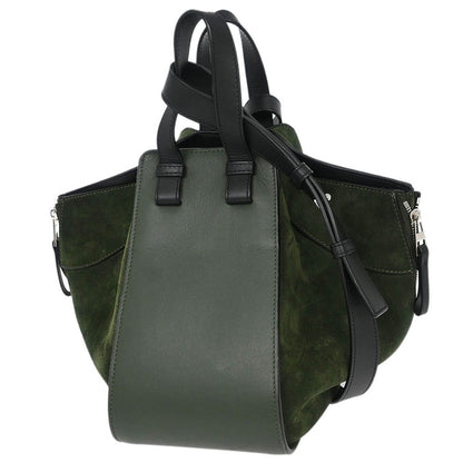 Loewe Hammock Bag Leather and Suede, GREEN, SUEDE, Handbag