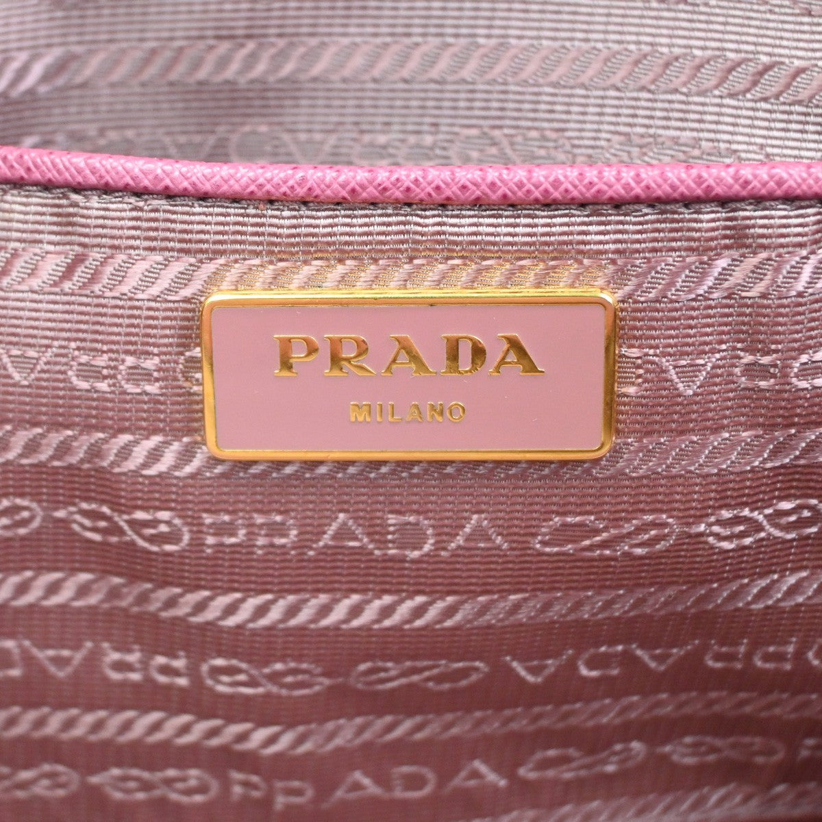 Prada Lux Open Tote Saffiano Leather, Pink, Leather, Tote Bag
