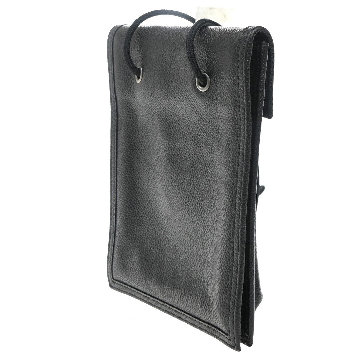 Balenciaga Explorer Strap Pouch Leather, BLACK, LEATHER, Shoulder bag