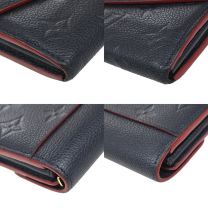 Louis Vuitton Sarah Wallet NM Monogram Empreinte Leather, NAVY, LEATHER, Wallets