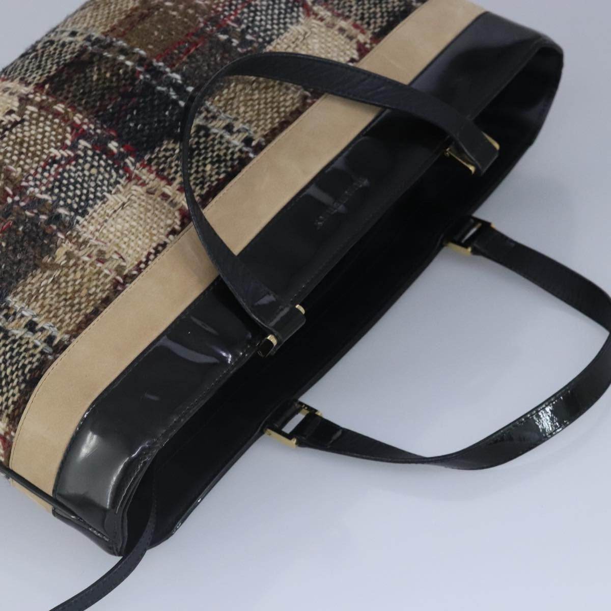 Burberry Vintage tote bag Wool, BEIGE, WOOL, Tote bag
