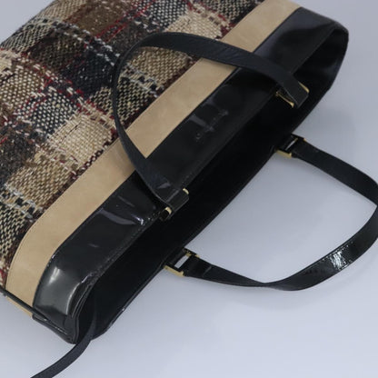 Burberry Vintage tote bag Wool, BEIGE, WOOL, Tote bag
