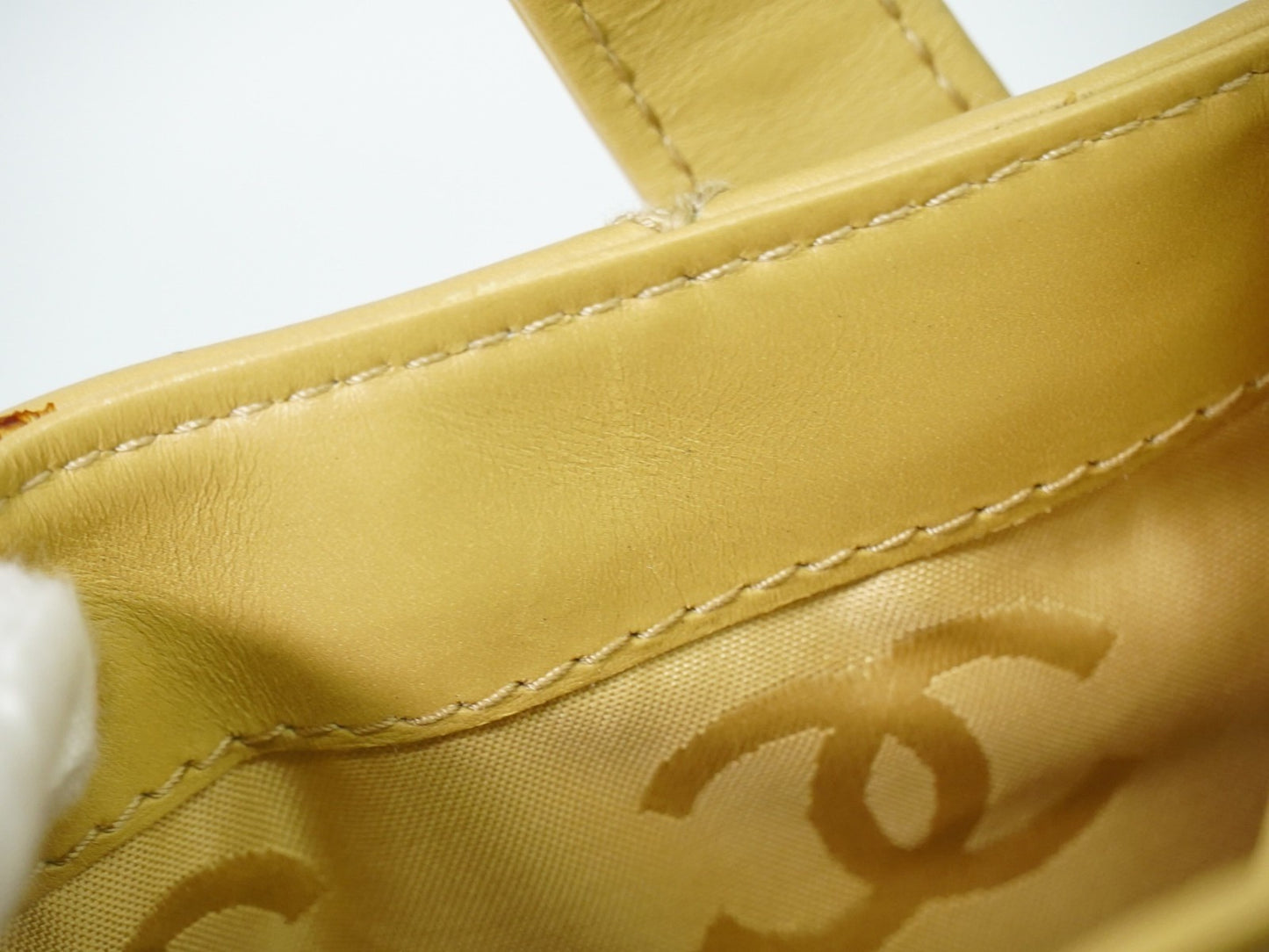 Chanel Surpique Tote Quilted Leather, BEIGE, LEATHER, Tote bag