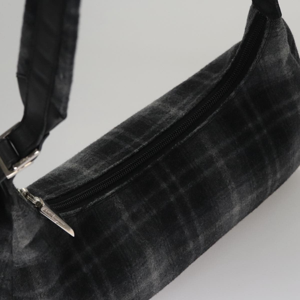 Salvatore Ferragamo Shoulder Bag Wool, GRAY, WOOL, Shoulder bag