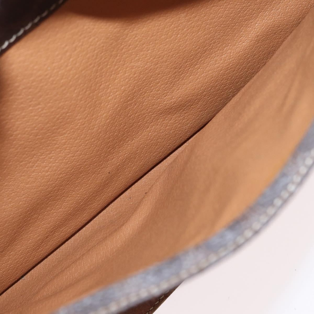 Celine Vintage Macadam Handbag Canvas and Leather, BROWN, CANVAS, Handbag