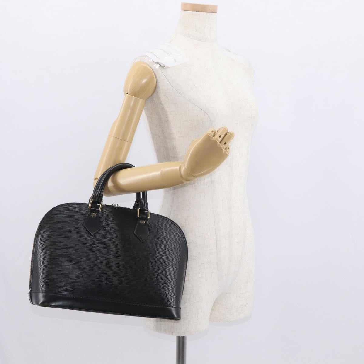 Louis Vuitton Alma Handbag Epi Leather, BLACK, LEATHER, Handbag