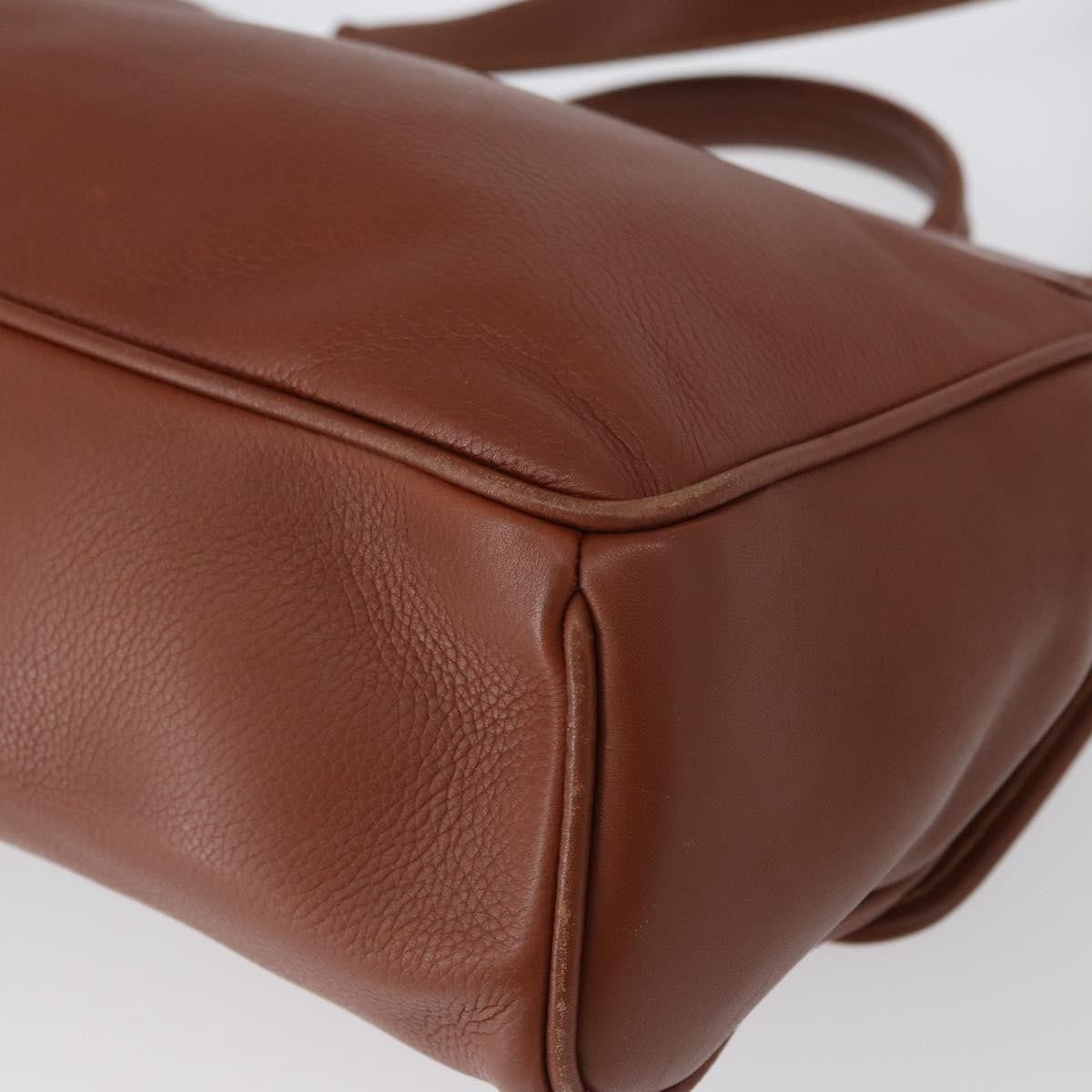 Gucci Vintage Handbag Leather, BROWN, LEATHER, Handbag