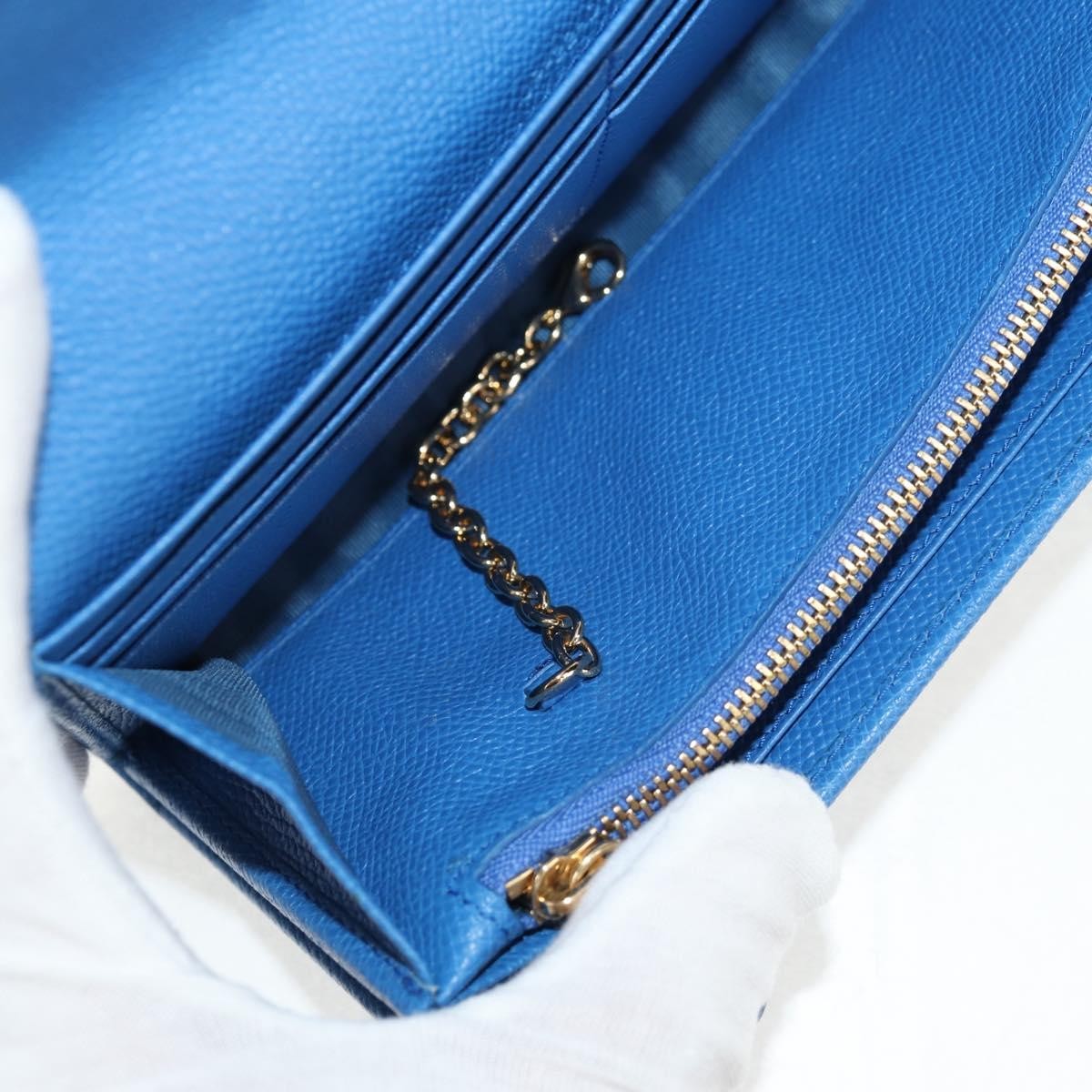 Salvatore Ferragamo Gancini Flap Continental Wallet Leather, Blue, Leather, Wallet