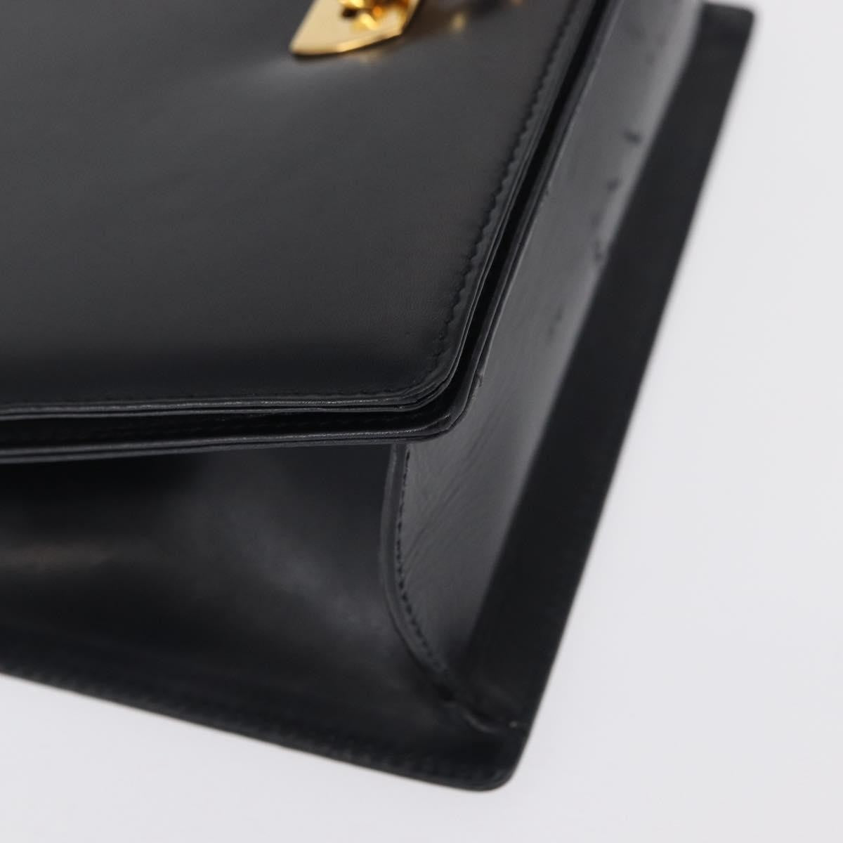 Salvatore Ferragamo Gancini Shoulder Bag Leather, NAVY, LEATHER, Shoulder bag