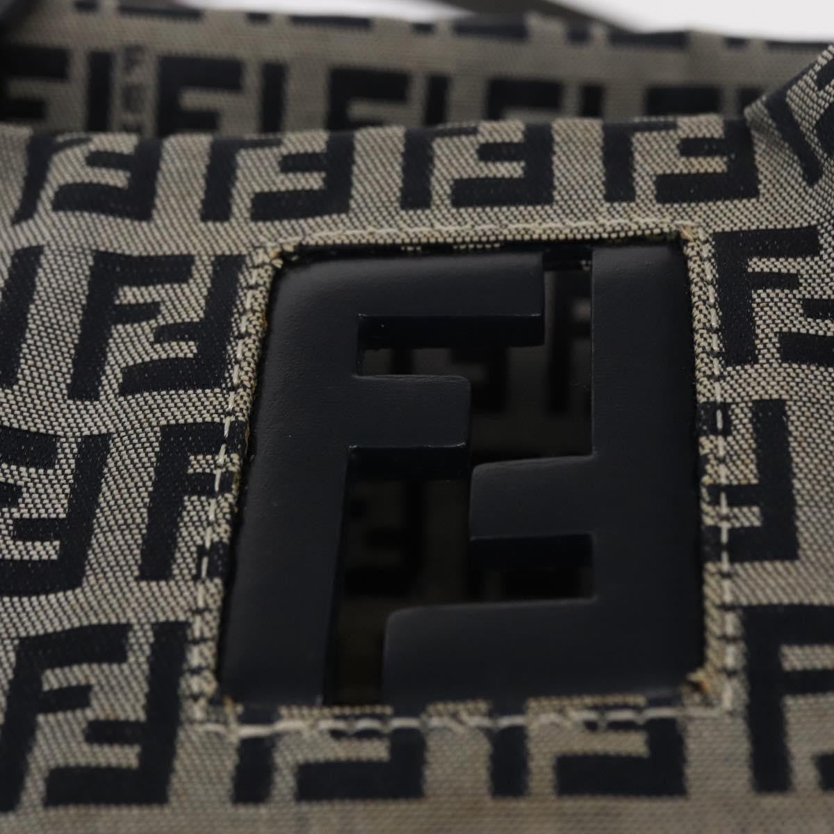 Fendi Shopping Tote Zucchino Canvas, NAVY, CANVAS, Tote bag