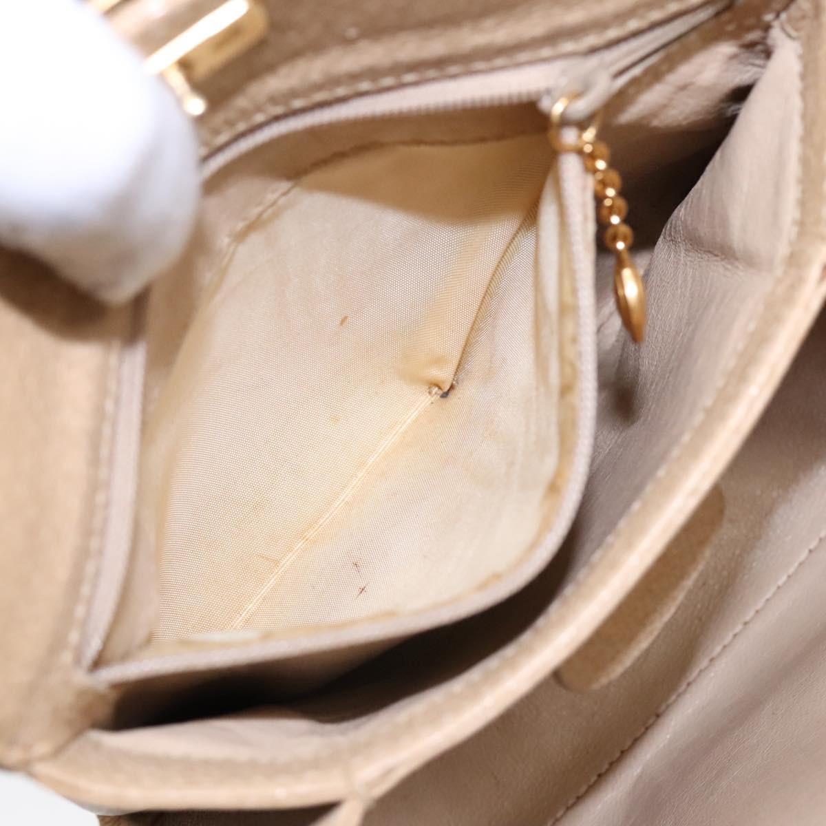 Gucci Vintage Convertible Bamboo Box Crossbody Bag Leather, Beige, Leather, Handbag