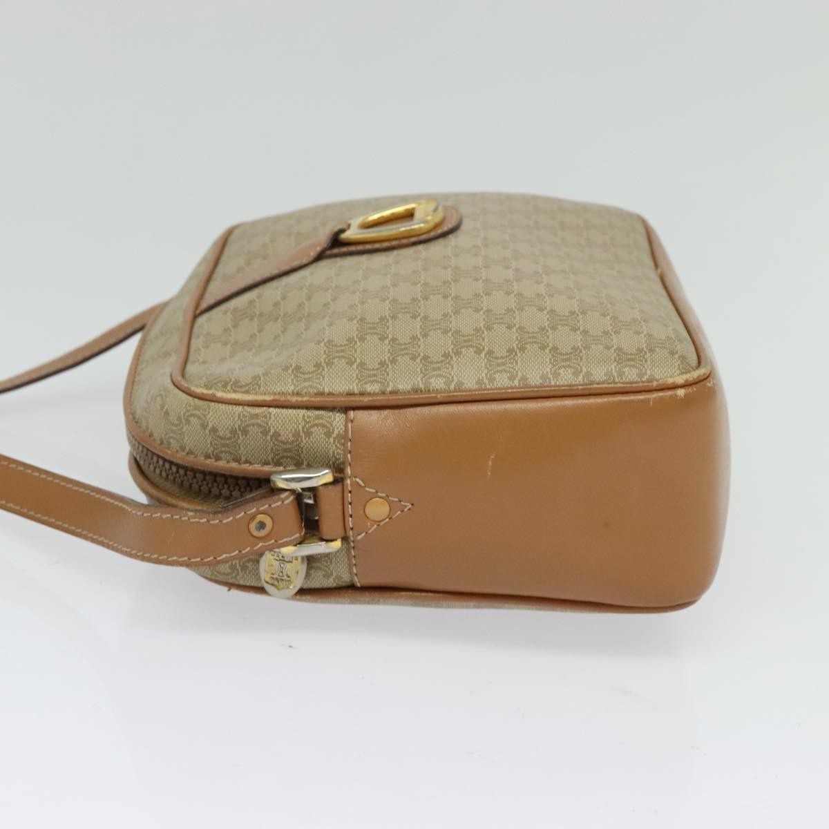Celine Macadam Shoulder Bag PVC Leather, BEIGE, CANVAS, Shoulder bag