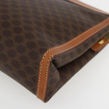 Celine Macadam Pochette Canvas, BROWN, PVC, Clutche & pouche