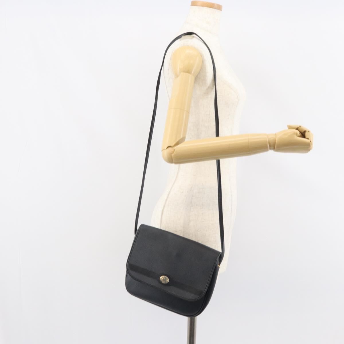 Christian Dior Vintage Honeycomb Shoulder Bag Canvas and Leather, BLACK, CANVAS, Shoulder bag