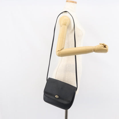 Christian Dior Vintage Honeycomb Shoulder Bag Canvas and Leather, BLACK, CANVAS, Shoulder bag