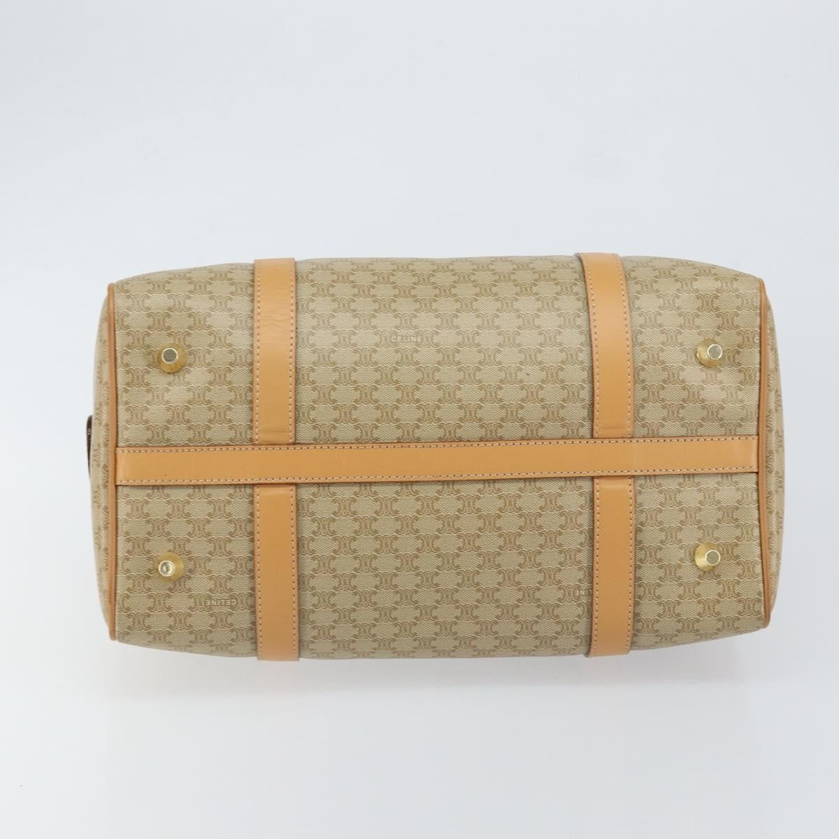 Celine Vintage Duffle Bag Macadam Coated Canvas, BEIGE, CANVAS, Travel bag