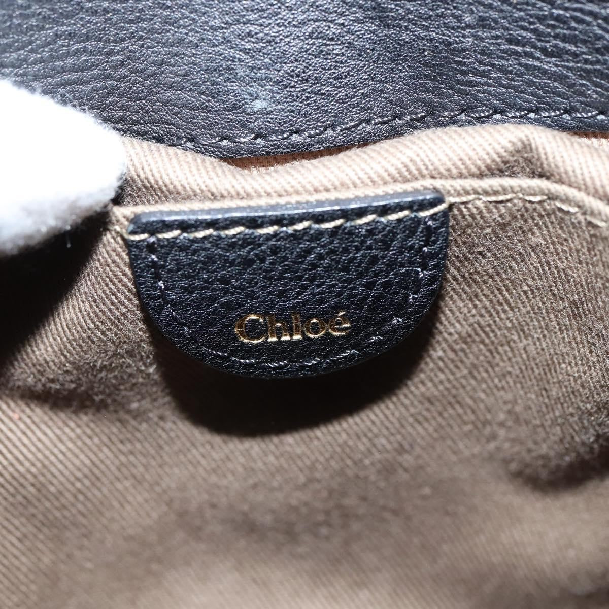 Chloe Elsie Crossbody Bag Leather, BLACK, LEATHER, Shoulder bag