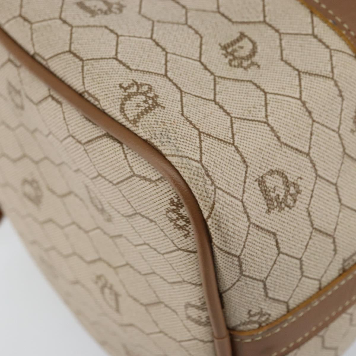 Christian Dior Vintage Honeycomb Boston bag Canvas and Leather, BEIGE, CANVAS, Travel bag