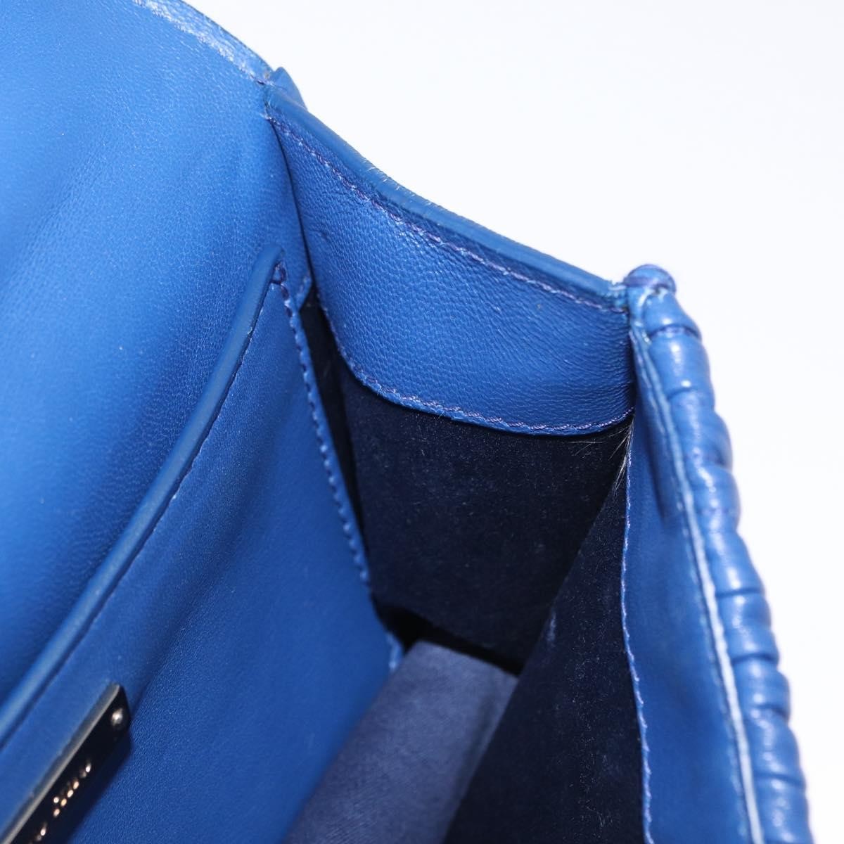 Miu Miu Madras Crystal Buckle Shoulder Bag Matelasse Leather, BLUE, LEATHER, Shoulder bag