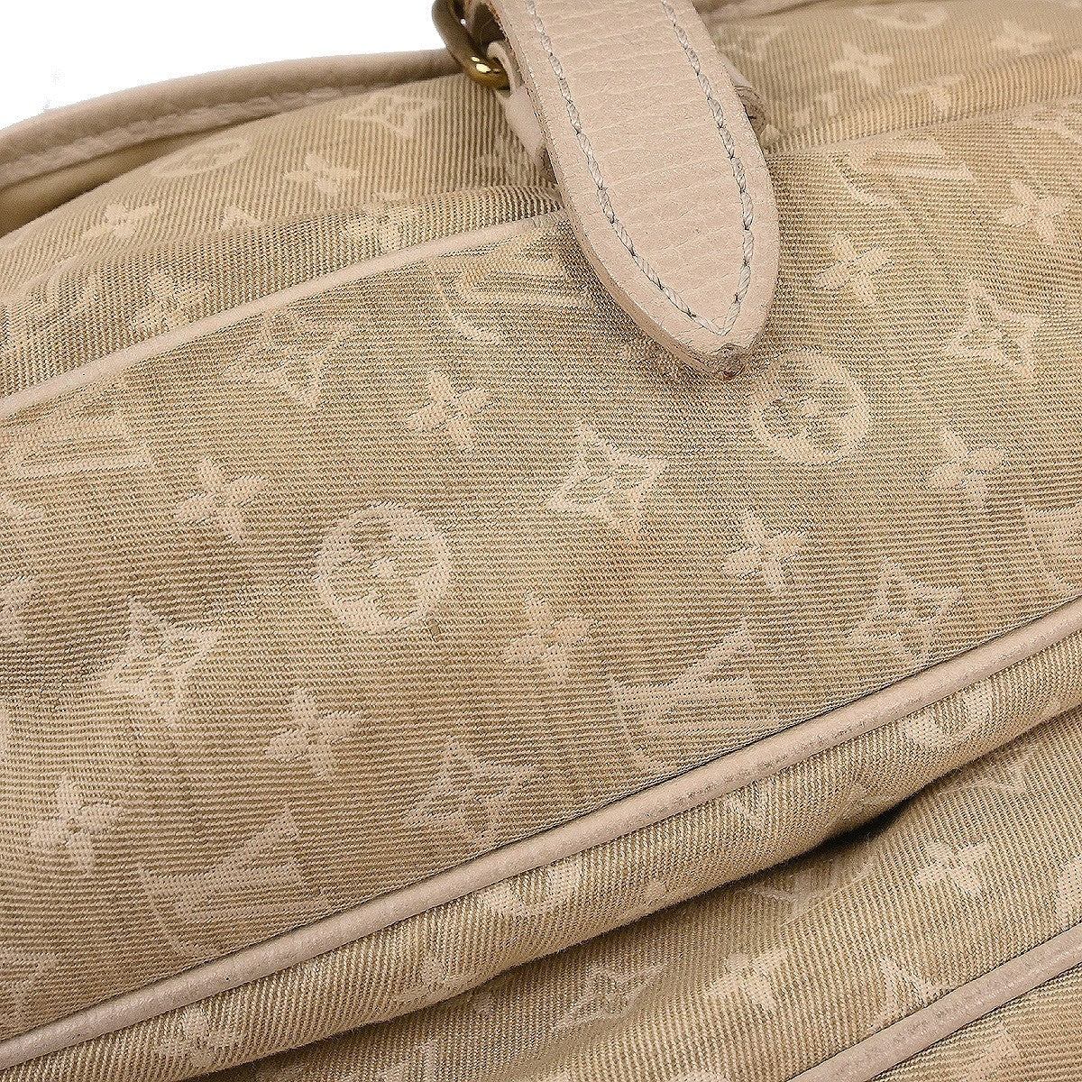 Louis Vuitton Saumur Handbag Mini Lin, WHITE, CANVAS, Shoulder bag