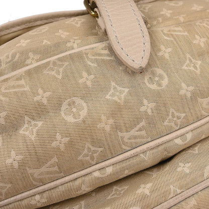 Louis Vuitton Saumur Handbag Mini Lin, WHITE, CANVAS, Shoulder bag