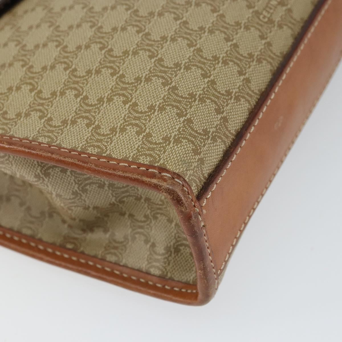 Celine Circle Logo Macadam Pouch Canvas and Leather, BEIGE, CANVAS, Clutche & pouche