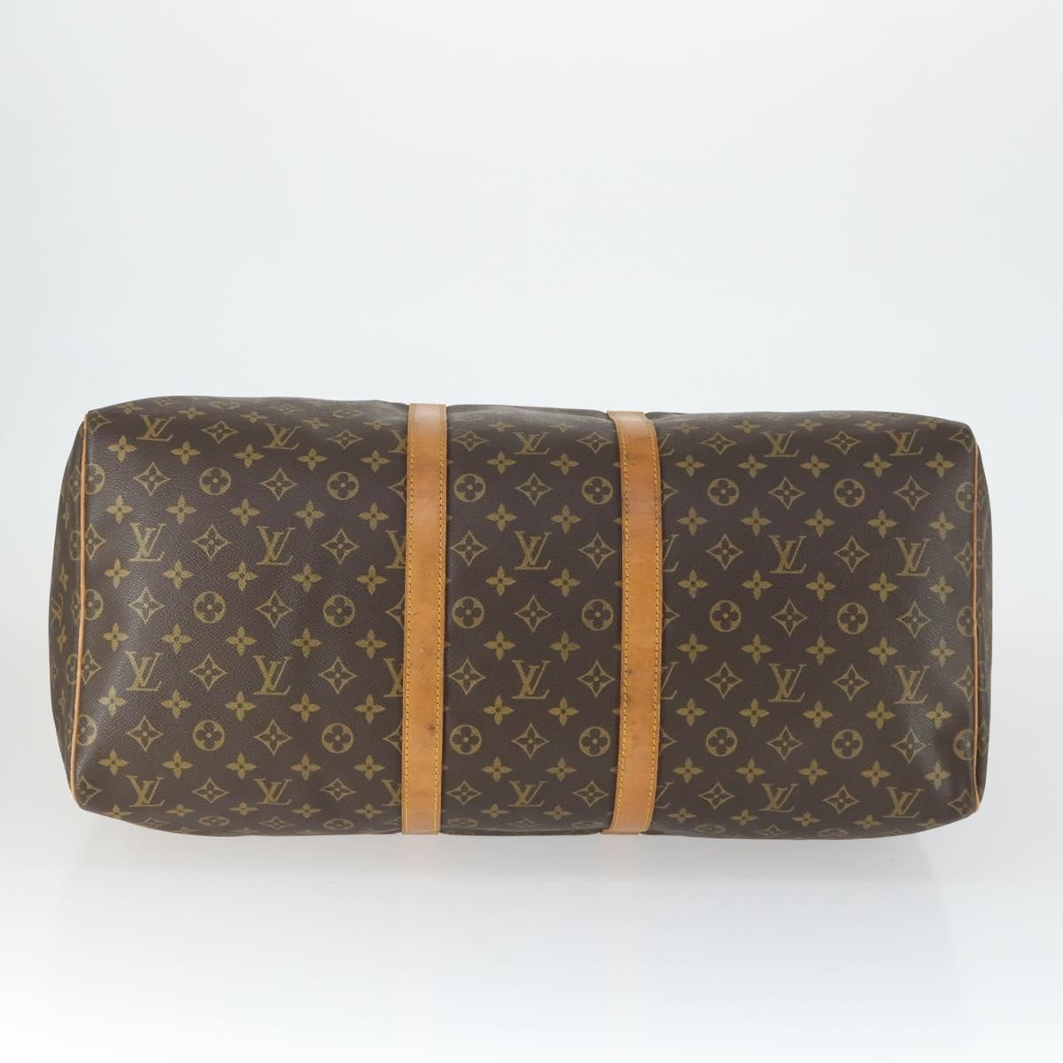 Louis Vuitton Keepall Bag Monogram Canvas, BROWN, CANVAS, Travel bag