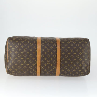 Louis Vuitton Keepall Bag Monogram Canvas, BROWN, CANVAS, Travel bag