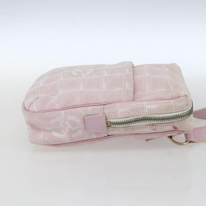 Chanel Travel Line Crossbody Bag Nylon, PINK, NYLON, Shoulder bag