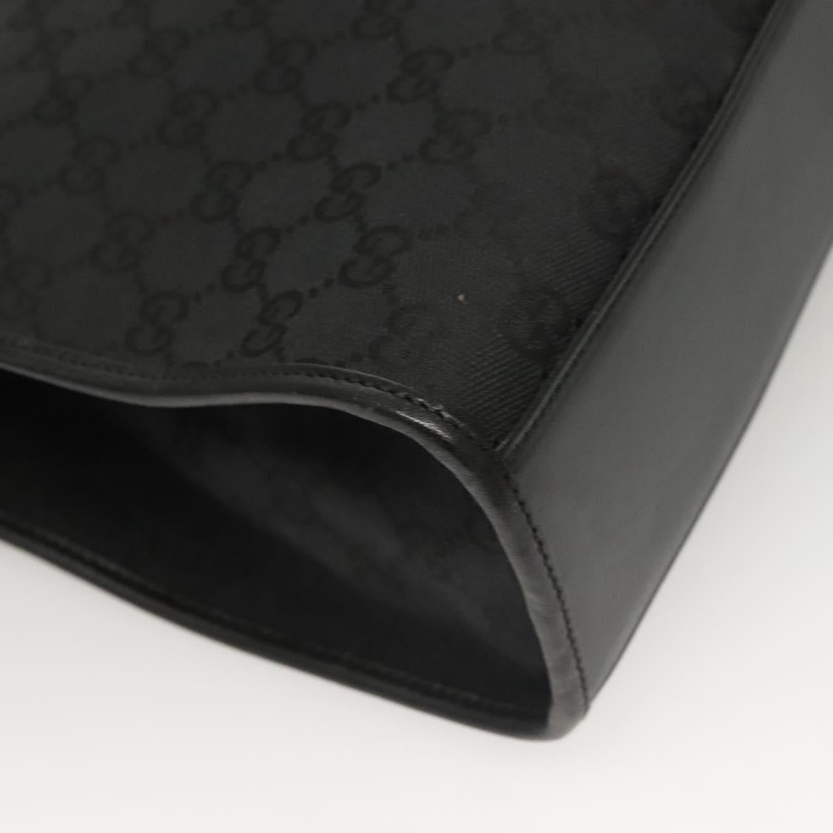 "Gucci Vintage Jackie Tote Canvas, Leather", BLACK, CANVAS, Tote bag