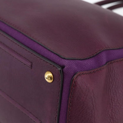 Saint Laurent Bicolor Muse Two Cabas Leather, PURPLE, LEATHER, Tote bag