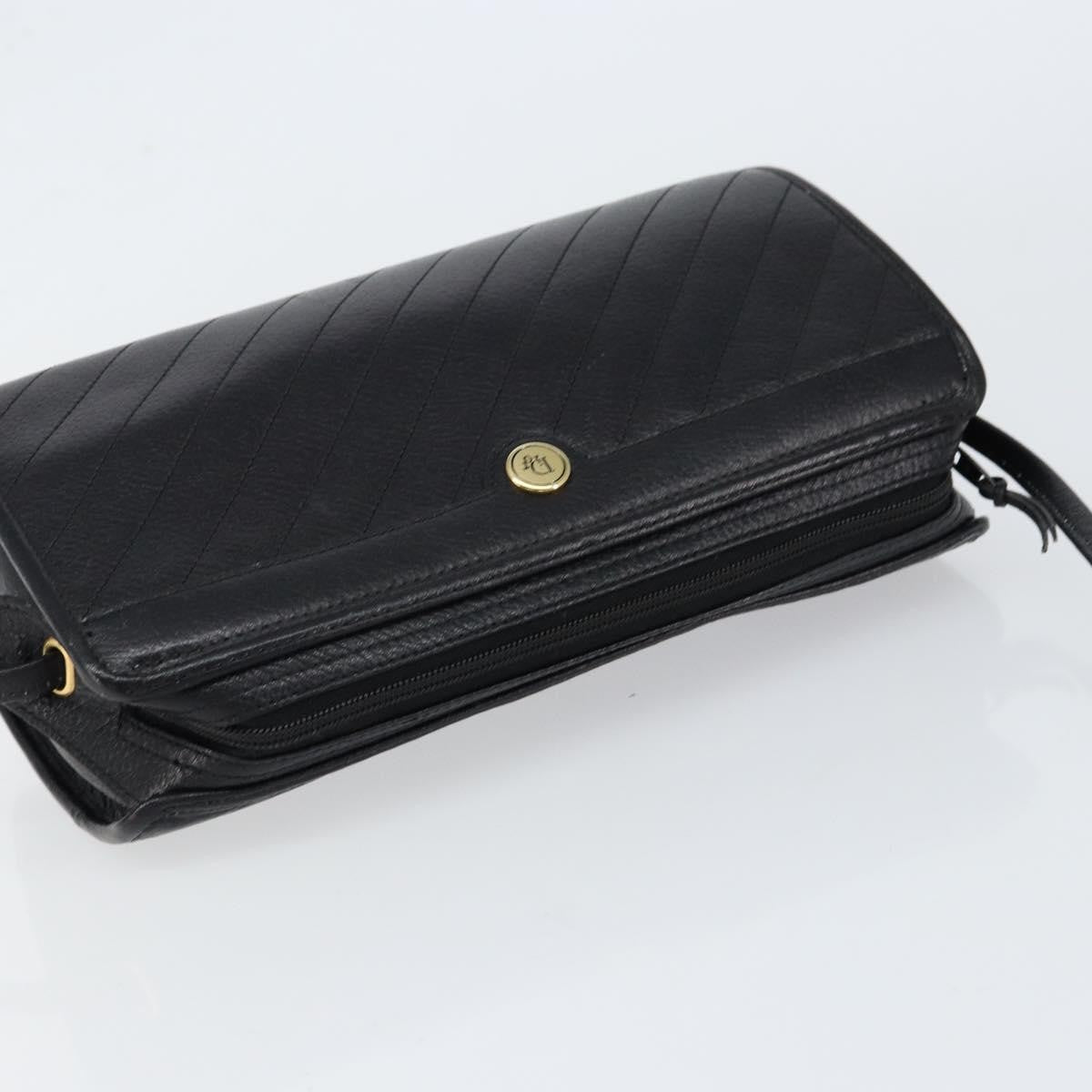 Christian Dior Vintage Shoulder Bag Leather, BLACK, LEATHER, Shoulder bag