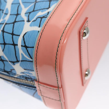 Louis Vuitton Alma Handbag Limited Edition Print Epi Leather, Blue, Leather, Handbag