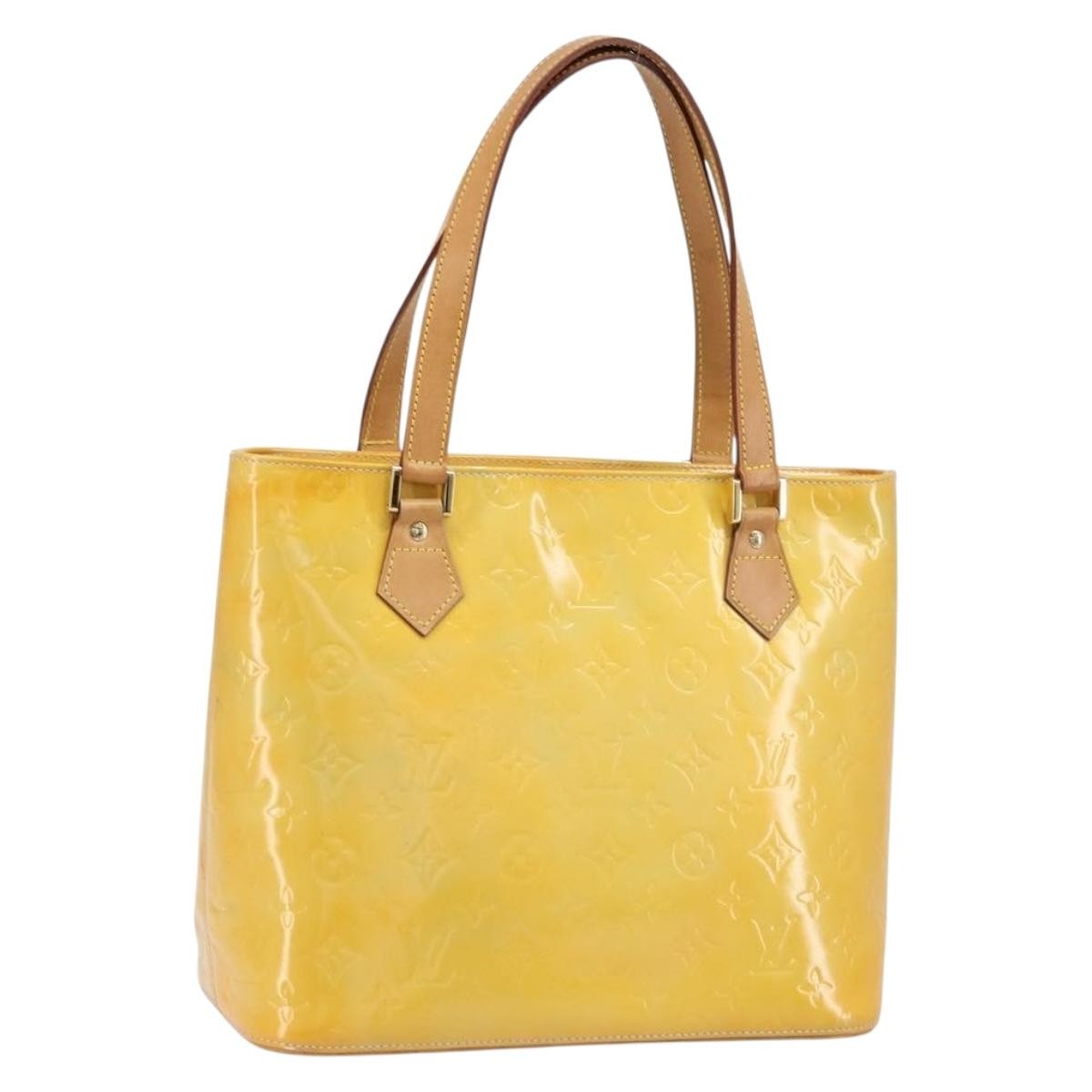 Louis Vuitton Houston Handbag Monogram Vernis, GRAY, PATENT_LEATHER, Tote bag