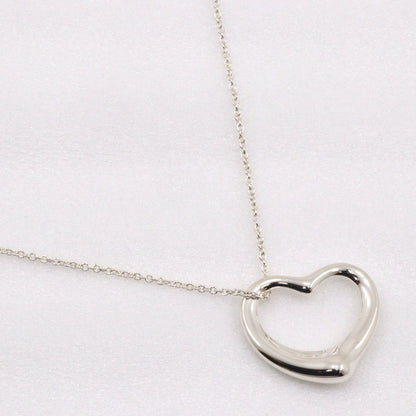 Tiffany & Co. Elsa Peretti Open Heart Pendant Necklace Sterling Silver, SILVER, SILVER, Necklace