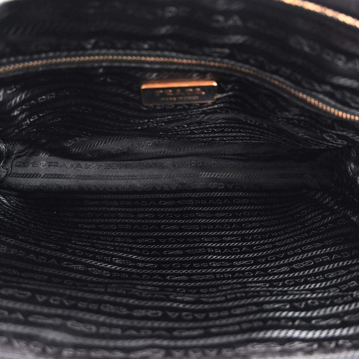 Prada Vintage Handbag Leather, BLACK, LEATHER, Handbag