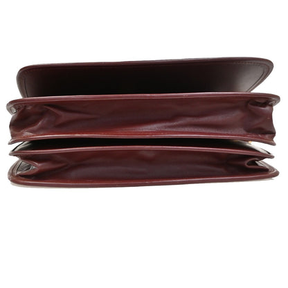 cartier Must de Cartier Shoulder Bag Leather, Burgundy, Leather, Shoulder Bag