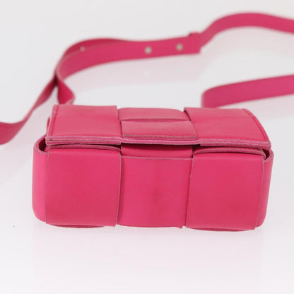 Bottega Veneta Cassette Crossbody Bag Maxi Intrecciato Leather, PINK, LEATHER, Clutche & pouche