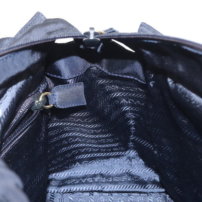 Prada Metal Handles Tote Tessuto, Navy, Nylon, Tote Bag