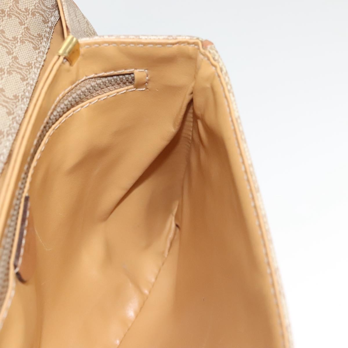 Celine Vintage Macadam Shoulder Bag Canvas, BEIGE, CANVAS, Shoulder bag