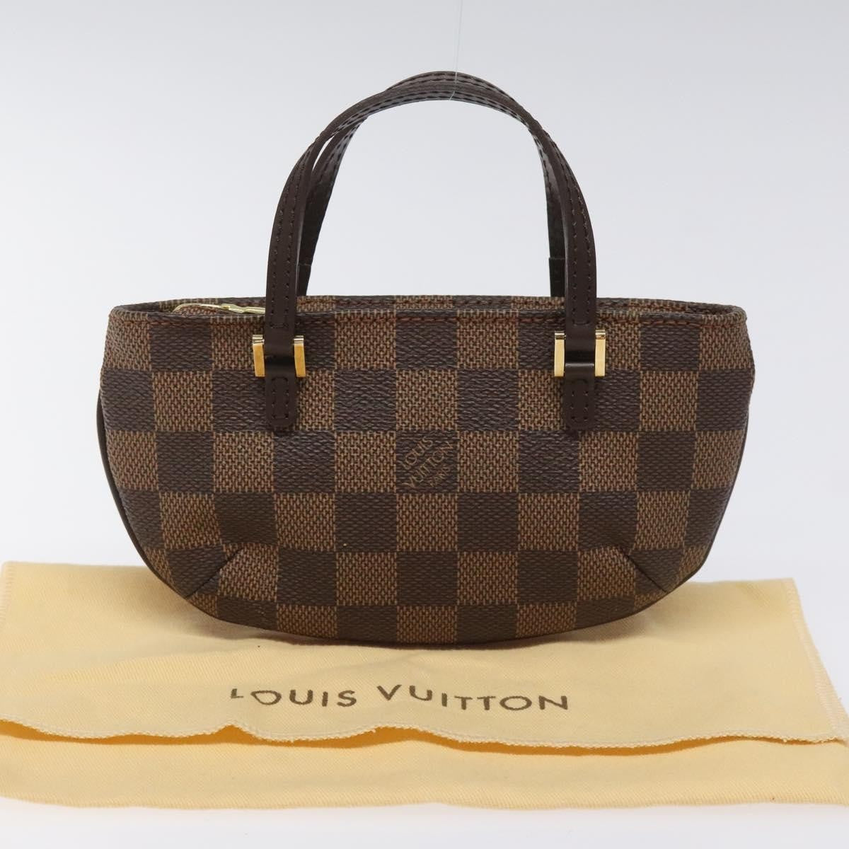 Louis Vuitton Manosque Pochette Damier, BROWN, CANVAS, Clutche & pouche