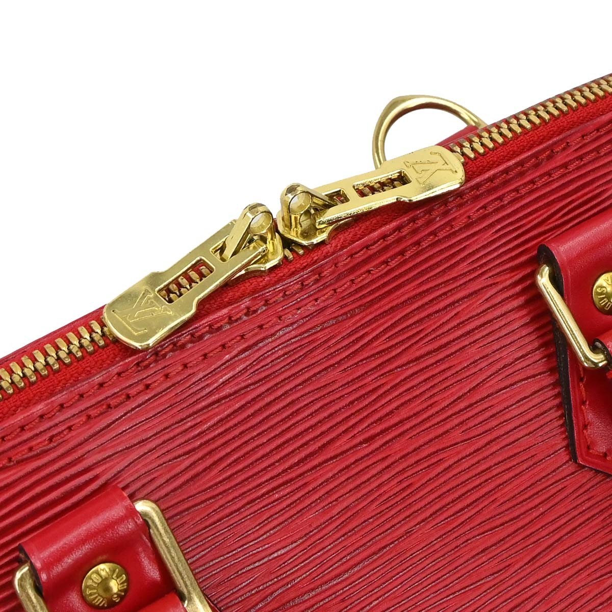 Louis Vuitton Alma Handbag Epi Leather, Red, Leather, Handbag