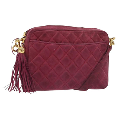Chanel Vintage Camera bag Suede, PINK, SUEDE, Crossbody bag