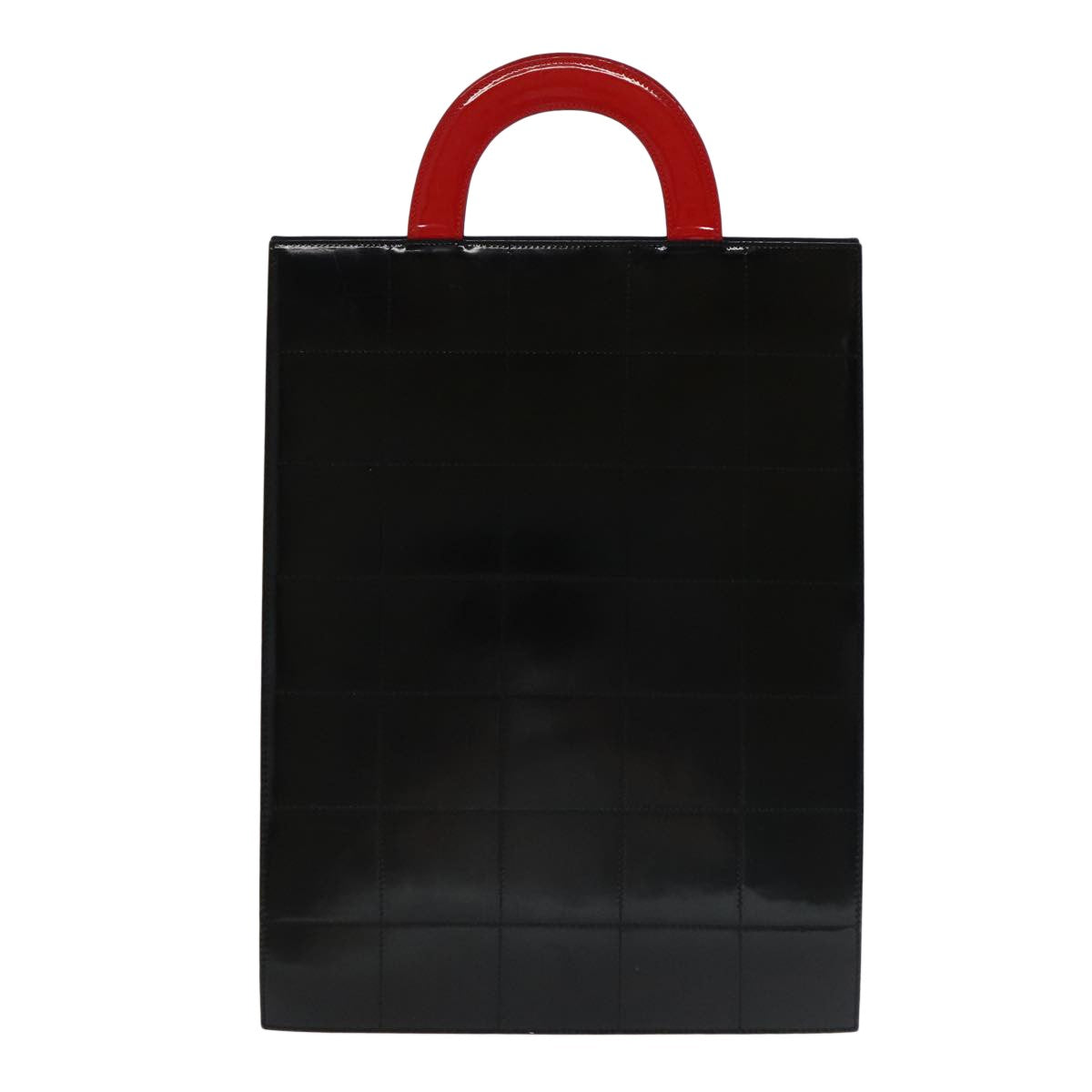Chanel Vintage Portrait Tote Printed Leather and Quilted Patent, Red, Leather, Tote Bag