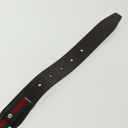Gucci Web Belt Canvas and Leather, BLACK, LEATHER, Belts