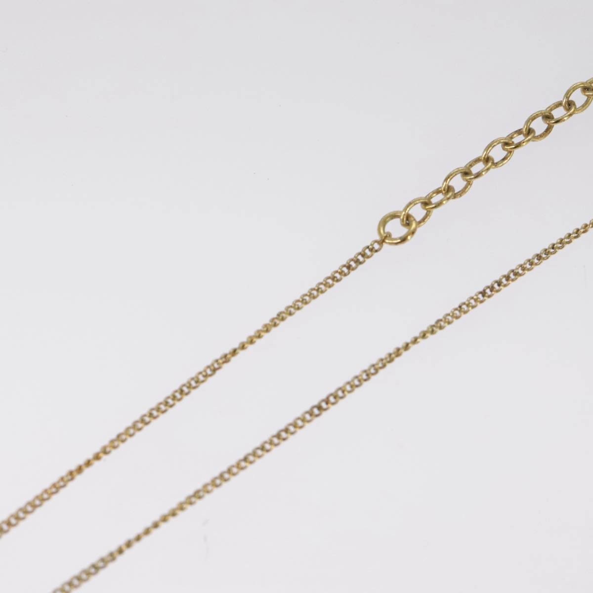 Christian Dior Vintage Logo Round Pendant Necklace Metal and Crystals, GOLD, METAL, Necklace