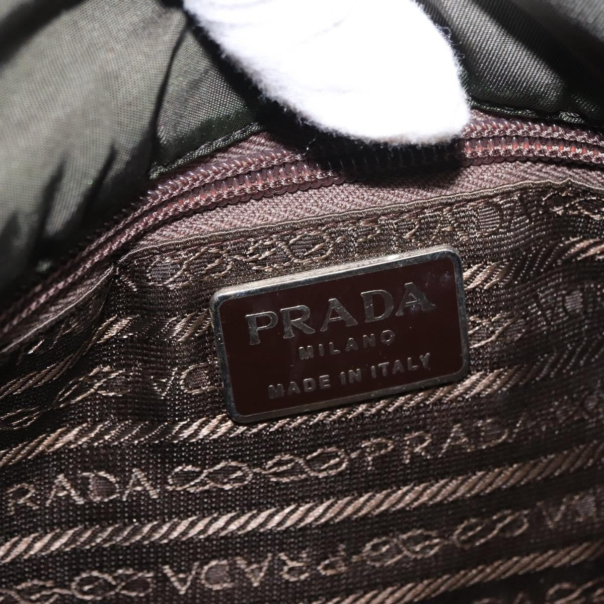 Prada Double Buckle Flap Messenger Bag Tessuto, Khaki, Nylon, Shoulder Bag