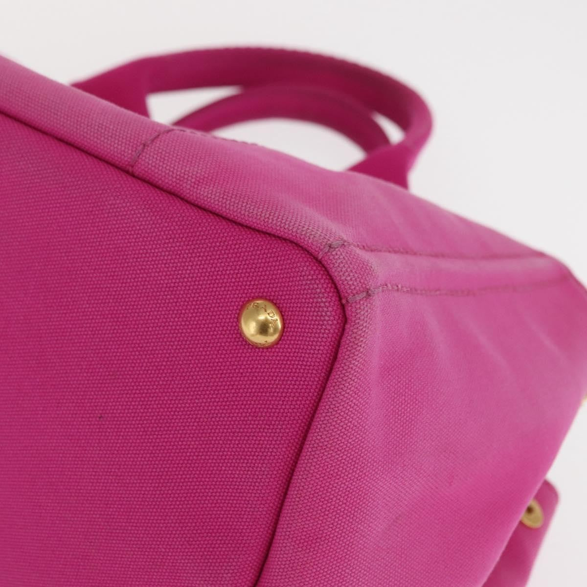Prada Canapa Open Tote Canvas, PINK, CANVAS, Tote bag